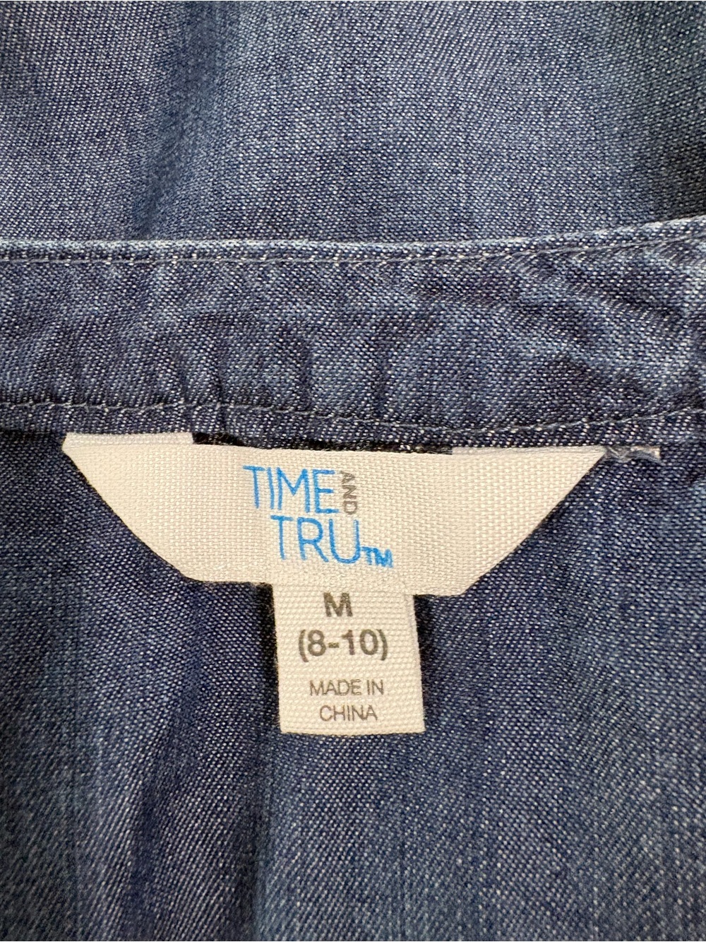Time and Tru Denim-Tone Button Shirt - Picture 4 of 4